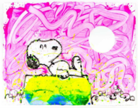 Tom Everhart Prints Tom Everhart Prints The Dream Woke No. 2 (Magenta White Noise) - Framed